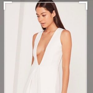 White Plunge jumpsuit